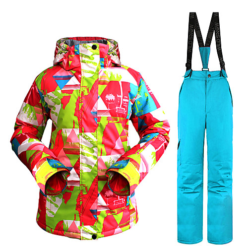 фото Wild snow жен. лыжная куртка и брюки катание на лыжах разные виды спорта снежные виды спорта с защитой от ветра теплый вентиляция полиэстер наборы одежды одежда для катания на лыжах / зима lightinthebox