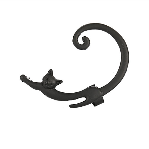 

Women's Ear Cuff Climber Earrings Retro Cat Ladies Simple European Fashion Earrings Jewelry Gold / Black / Silver For Street Club 1pc