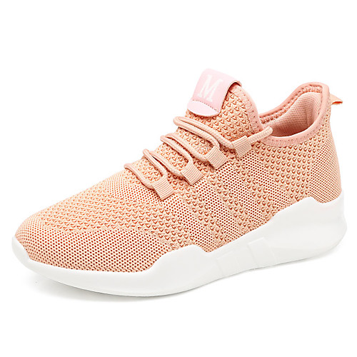 

Women's Athletic Shoes Flat Heel Round Toe Mesh Sporty / Casual Running Shoes / Walking Shoes Spring & Summer / Fall & Winter Black / White / Pink