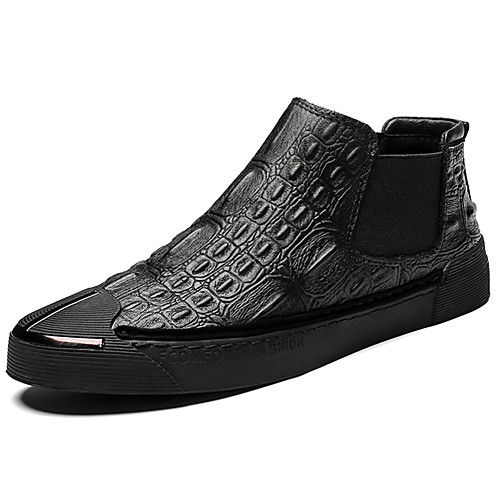 

Муж. Fashion Boots Наппа Leather Зима Винтаж / На каждый день Ботинки Сохраняет тепло Ботинки Черный