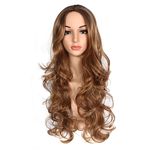 

Synthetic Wig Ombre Body Wave Natural Wave Middle Part Wig Blonde Long Strawberry Blonde / Light Blonde Synthetic Hair 26-28 inch Women's Party Classic Synthetic Blonde Brown