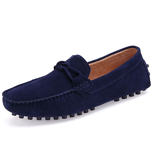 

Men's Moccasin Cowhide / Pigskin Fall / Spring & Summer Casual Loafers & Slip-Ons Walking Shoes Breathable Brown / Wine / Dark Blue