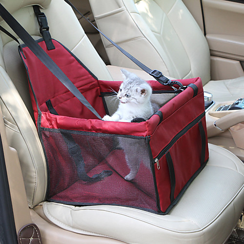 

Кошка Собака Чехол для сидения автомобиля Животные Корпусы Водонепроницаемость Компактность Дышащий Однотонный Красный Синий Розовый