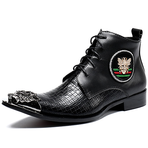 

Муж. Fashion Boots Наппа Leather Зима / Наступила зима На каждый день / Английский Ботинки Нескользкий Ботинки Черный / Для вечеринки / ужина