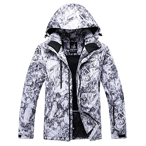 фото Муж. лыжная куртка с защитой от ветра дожденепроницаемый теплый зимние виды спорта полиэстер зимняя куртка верхняя часть одежда для катания на лыжах / зима Lightinthebox