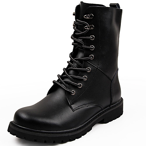 

Муж. Fashion Boots Кожа Наступила зима На каждый день Ботинки Сохраняет тепло Сапоги до середины икры Черный / Коричневый