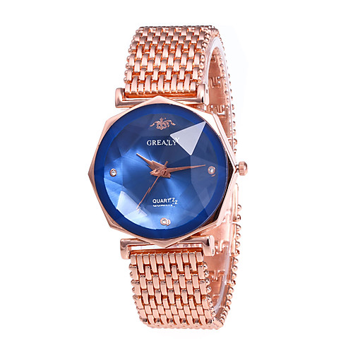 

Women's Wrist Watch Gold Watch Quartz Stainless Steel Silver / Gold / Rose Gold 30 m Creative Imitation Diamond Analog Ladies Vintage Fashion - Green Blue Black / Silver
