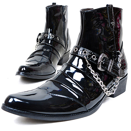 

Муж. Fashion Boots Лакированная кожа Зима / Наступила зима На каждый день / Английский Ботинки Нескользкий Ботинки Черный / Для вечеринки / ужина