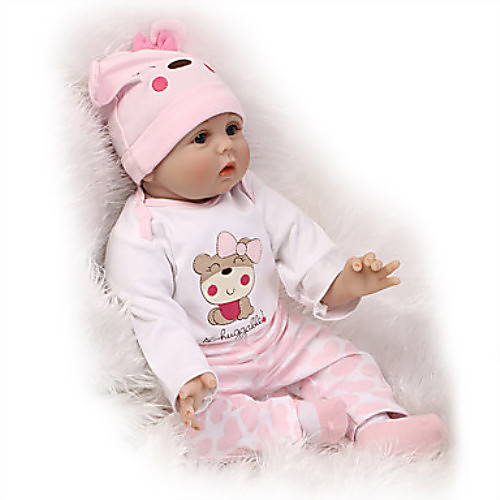 фото Npk doll куклы реборн дети reborn baby doll 22 дюймовый силикон винил - новорожденный как живой милый стиль ручная работа безопасно для детей non toxic детские девочки игрушки подарок / ce lightinthebox