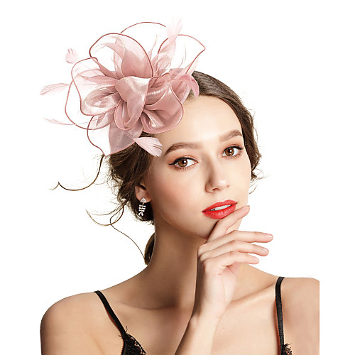 

Полиэфир / полиамид Fascinators с Пух / Цветы / Однотонные 1шт Свадьба / Особые случаи Заставка