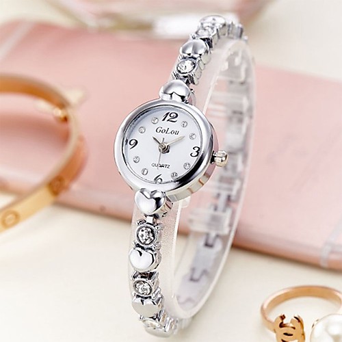 

Women's Bracelet Watch Quartz Stainless Steel Silver / Gold Casual Watch Analog Ladies Fashion - Silver Golden