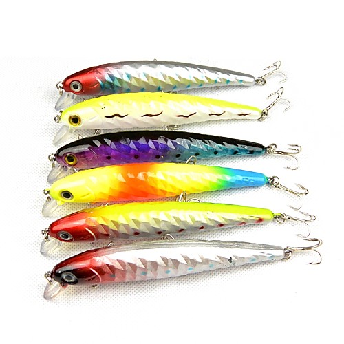 

6 pcs Fishing Lures Sets Hard Bait Wear-Resistant Easy Install Easy to Carry Sinking Bass Trout Pike Bait Casting Spinning Freshwater Fishing Plastics Carbon Steel / Carp Fishing / General Fishing