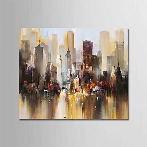 

Oil Painting Hand Painted - Abstract Landscape Modern Stretched Canvas