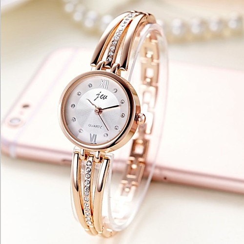 

Women's Bracelet Watch Gold Watch Quartz Stainless Steel Silver / Gold Casual Watch Analog Ladies Bangle Fashion - Silver Golden