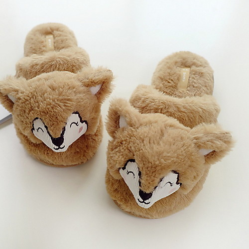 

Women's Slippers House Slippers Casual Fabric Animal Print Shoes