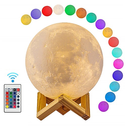 

Лунный шар 3d ночник умный ночной свет rgb белый usb с дистанционным управлением затемнения украшения 5 В