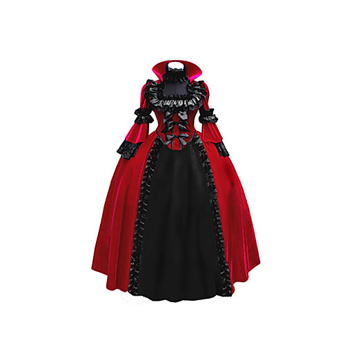 

Princess Rococo Victorian Dress Women's Lace Japanese Cosplay Costumes Black Ball Gown Vintage Long Sleeve Ankle Length Long Length