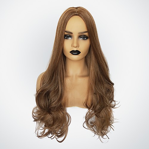 

Synthetic Wig Body Wave Middle Part Wig Medium Length Light golden Light Brown PinkRed Brown Black / Grey Synthetic Hair 26 inch Women's Fashionable Design New Arrival Ombre Hair Brown