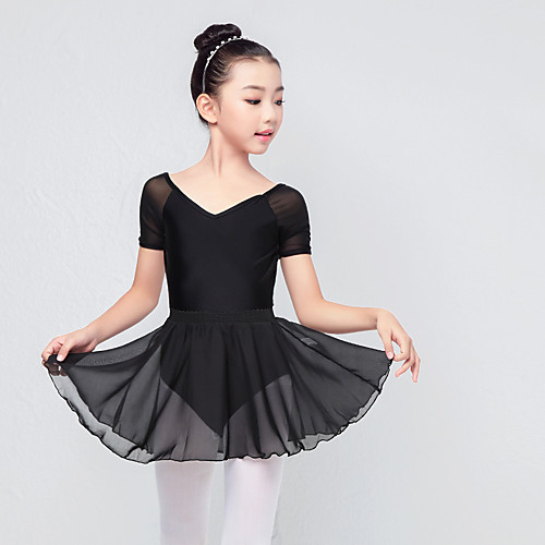 

Ballet Outfits Girls' Training / Performance Elastane / Lycra Ruching Short Sleeve Skirts