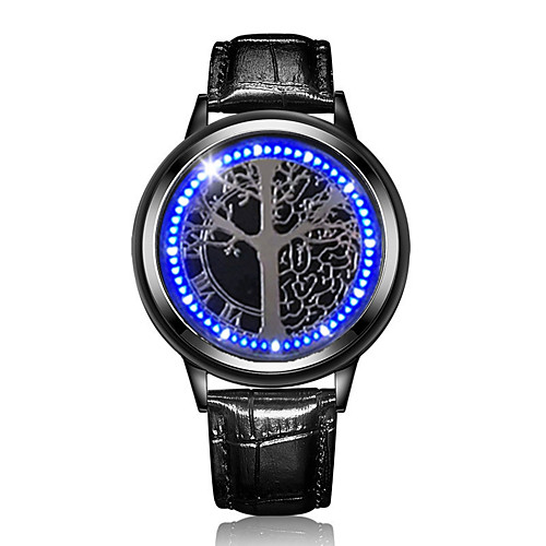 

Couple's Wrist Watch Japanese Digital Quilted PU Leather Black Chronograph Cute New Design Digital Sparkle Fashion - Black / Red Blue / Black Black / White Two Years Battery Life / Luminous