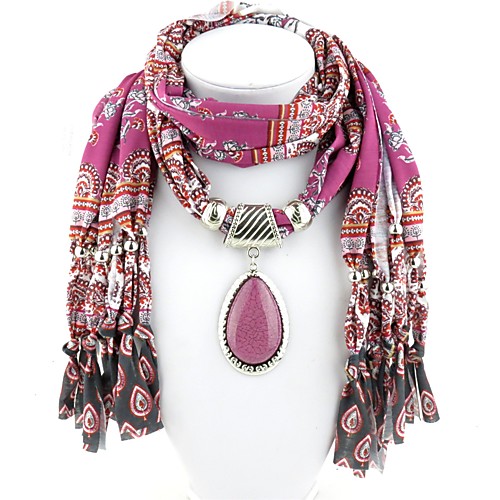 

Women's Scarf Necklace Long Ladies Romantic Casual / Sporty Colorful Poly / Cotton Pink 180 cm Necklace Jewelry 1pc For Masquerade Date