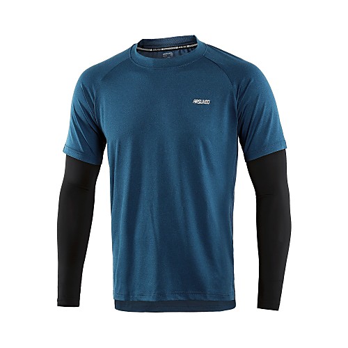 

Arsuxeo Men's Patchwork Elastane Workout Shirt Running Shirt Yoga Running Fitness Quick Dry Soft Reflective Strips Sportswear Tee / T-shirt Long Sleeve Activewear Stretchy / Sweat-wicking