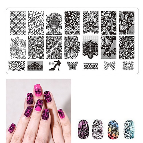 

1 pcs Stamping Plate Template Romantic Series Universal / Recyclable nail art Manicure Pedicure European / French Daily / Masquerade