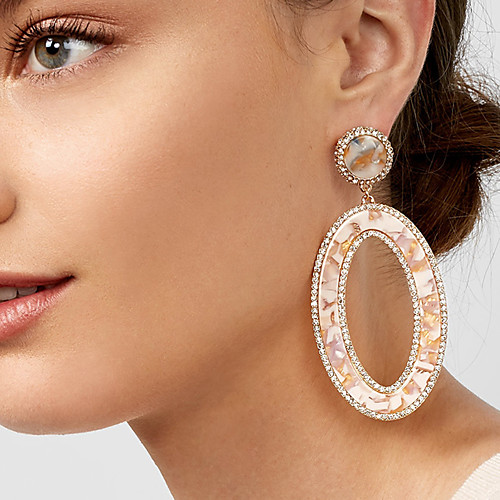 

Women's AAA Cubic Zirconia Drop Earrings Hollow Out Ladies Fashion Elegant Oversized Rhinestone Earrings Jewelry Light Blue / Light Brown / Light Pink For Party Ceremony 1 Pair