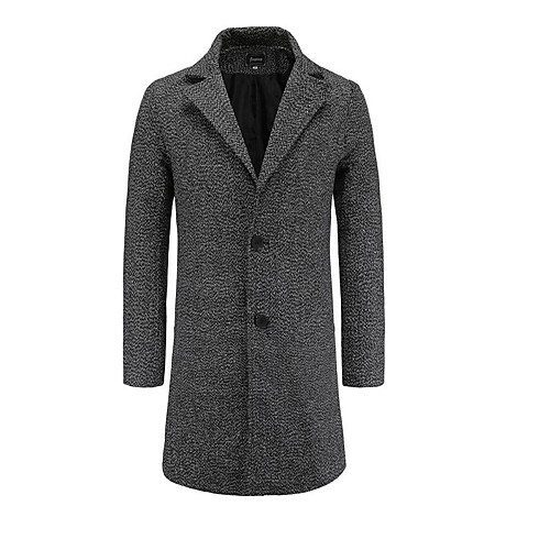 

Муж. Повседневные Уличный стиль Зима Большие размеры Длинная Тренч, Однотонный Отложной Длинный рукав Полиэстер Черный / Красный / Серый XXXL / 4XL / XXXXXL / Тонкие