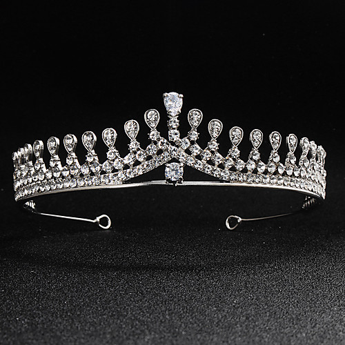 

Стразы / Сплав Диадемы / Головные уборы с Crystal / Rhinestone 1шт Свадьба / Вечеринка / ужин Заставка
