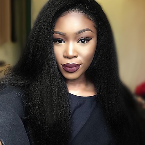 

Human Hair Glueless Full Lace Glueless Lace Front Full Lace Wig style Brazilian Hair Straight Wig 130% 150% Density with Baby Hair Natural Hairline African American Wig 100% Hand Tied Glueless Women's