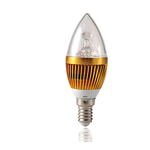 

3 W 3000 lm E14 LED лампы в форме свечи C35 3 Светодиодные бусины Высокомощный LED Диммируемая Декоративная Тёплый белый 220-240 V / #