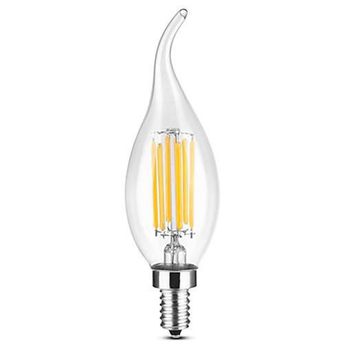 

YWXLIGHT 1шт 6 W LED лампы в форме свечи LED лампы накаливания 500-600 lm E14 C35 6 Светодиодные бусины COB Тёплый белый Белый 220-240 V
