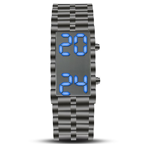 

Men's Sport Watch Wrist Watch Digital Watch Digital Stainless Steel Black Chronograph Creative New Design Digital Vintage Bangle - Black One Year Battery Life / LCD