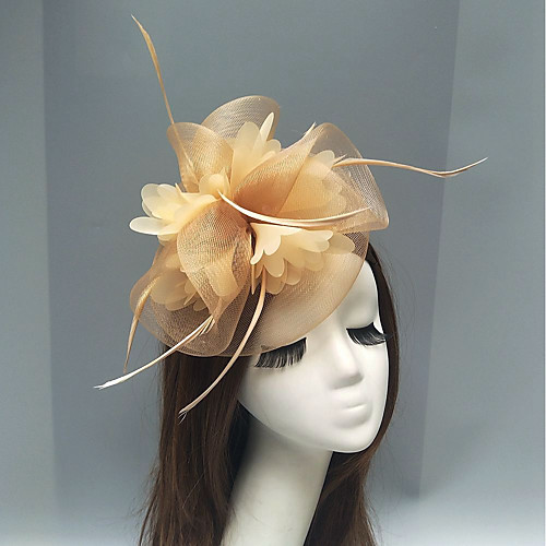 

Перья / Сеть Fascinators / Головные уборы с Пух / Цветы 1шт Свадьба / Особые случаи Заставка