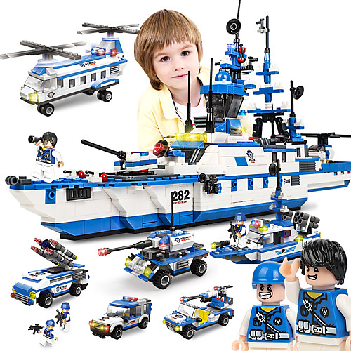 

SHIBIAO Building Blocks Military Blocks Construction Set Toys 1230 pcs Nautical Military Warship compatible Legoing DIY Contemporary Classic Classic & Timeless Boat Aircraft Carrier Boys' Girls' Toy