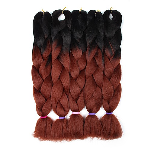 

Braiding Hair Curly Synthetic Extentions Synthetic Hair 5 Pieces Hair Braids Dark Gray Black 24 inch 23 1/260 cm Synthetic Color Gradient Hot Sale Dailywear Daily Wear Date African Braids