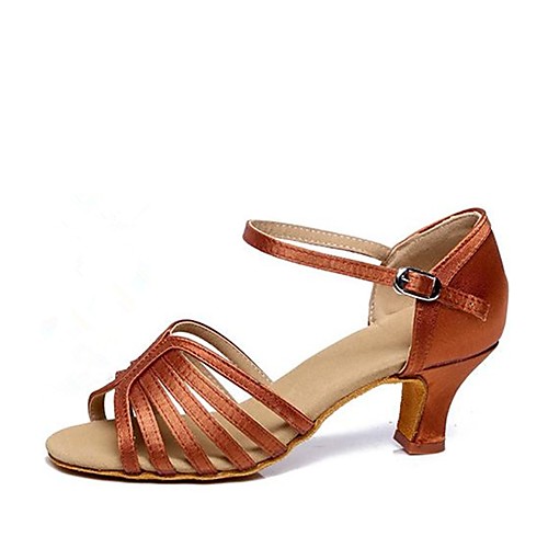 

Жен. Сатин Обувь для латины На каблуках Кубинский каблук Персонализируемая Черный / Верблюжий / Коричневый / Выступление / Кожа / Тренировочные