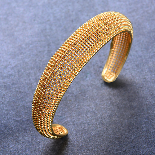 

Women's Bracelet Bangles Cuff Bracelet Classic Ladies Luxury Ethnic Gold Plated Bracelet Jewelry Yellow For Party Gift