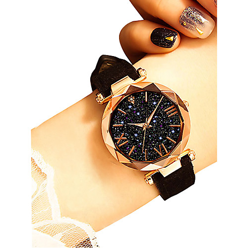 

Women's Wrist Watch Quartz Quilted PU Leather Black / Brown / Grey 30 m Water Resistant / Waterproof Creative Analog Ladies Vintage Fashion Astronomical - Purple Brown Green