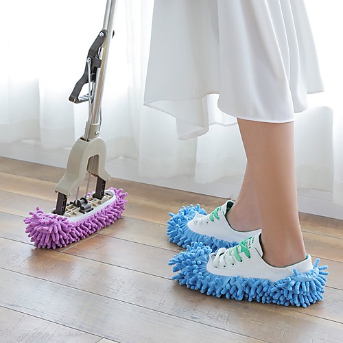 

1 пара пылесос шваброй ленивый дом полировка чистка легкий носок обуви колодка случайный цвет