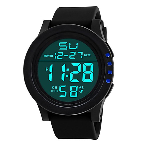 

Men's Digital Watch Digital Black Calendar / date / day Dual Time Zones Noctilucent Digital Fashion - Black Green Blue
