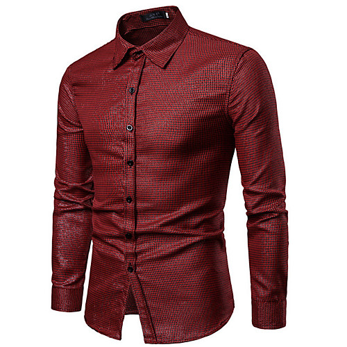 

Men's Daily Basic Shirt - Check / Solid Colored Wine