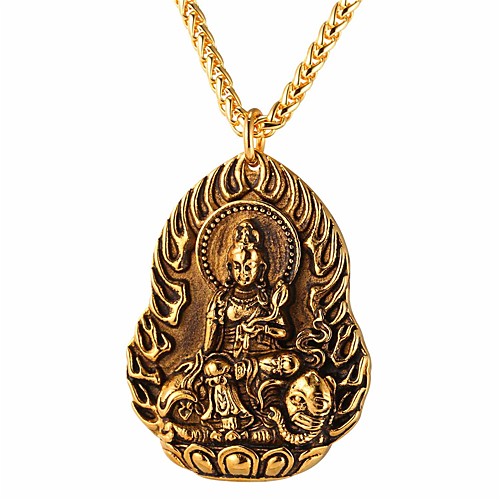 

Men's Pendant Necklace Classic Classic Vintage Stainless Steel Gold Silver 55 cm Necklace Jewelry 1pc For Gift Daily