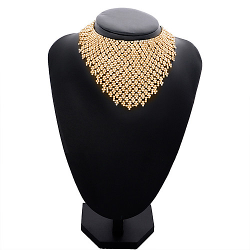 

Women's Choker Necklace Bib necklace Beaded Alloy Gold Silver 1224.52.59 cm Necklace Jewelry 1pc For Wedding Going out