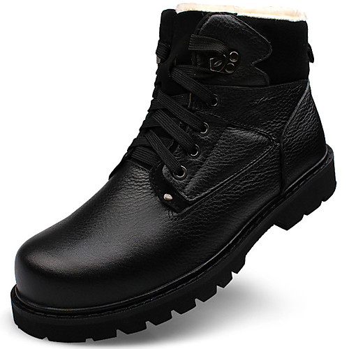 

Муж. Fashion Boots Наппа Leather Зима / Наступила зима Винтаж / На каждый день Ботинки Сохраняет тепло Ботинки Черный / Хаки
