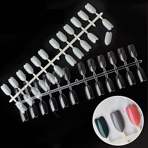 

1pack Plastic Artificial Nail Tips For Finger Nail Toe Nail Glossy / Ergonomic Design Message Series nail art Manicure Pedicure Korean / Fashion Daily