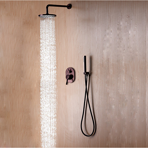 

Смеситель для душа - Современный / Простой Начищенная бронза На стену Керамический клапан Bath Shower Mixer Taps / Латунь / Одной ручкой три отверстия