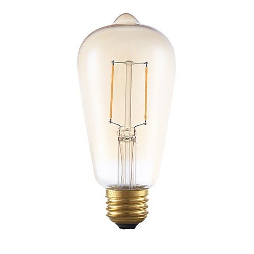 

GMY 1шт 2 W 180 lm E26 / E27 LED лампы накаливания ST19 2 Светодиодные бусины COB Декоративная Янтарный 120 V / FCC