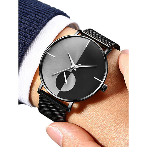 

Men's Wrist Watch Quartz Stainless Steel Black / Silver / Rose Gold 30 m Water Resistant / Waterproof New Design Analog Casual Fashion - Silver Silver / Black Rose Gold